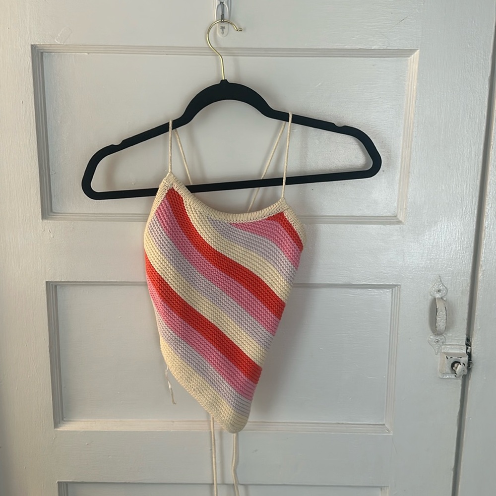Multicolored crop top size medium